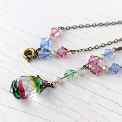 画像8: アイリスガラスのドロップネックレス