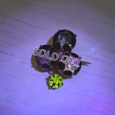 画像6: ベルリンガラスのクローバーブローチ