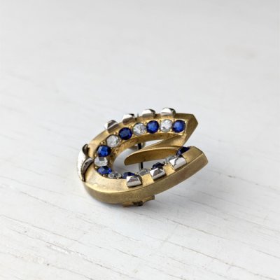 画像4: ホースシューのグラスストーンブローチ