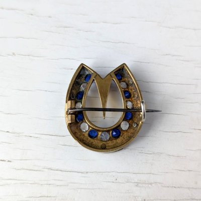 画像5: ホースシューのグラスストーンブローチ