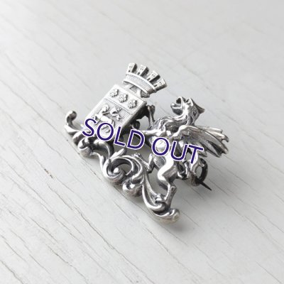 画像4: グリフォンと『ROUEN』紋章のシルバーブローチ