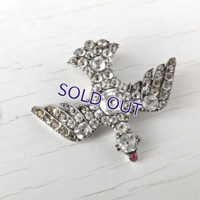 画像4: 銀製 ブラックドットペースト 鳥のペンダント