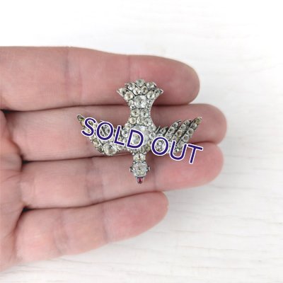 画像12: 銀製 ブラックドットペースト 鳥のペンダント