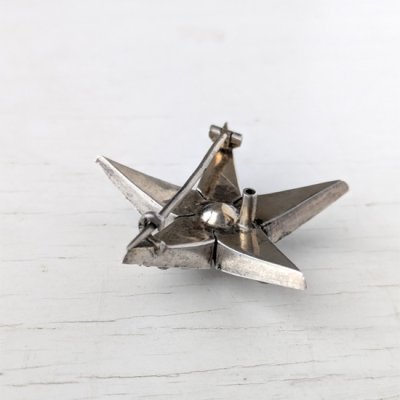 画像9: 銀製 ペーストガラスのスターブローチ