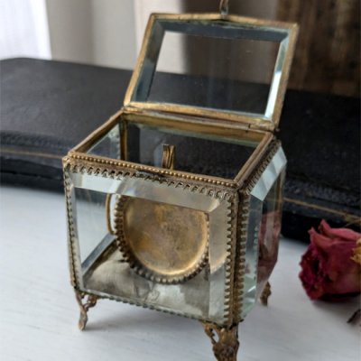 画像4: ベベルガラスの懐中時計ケース