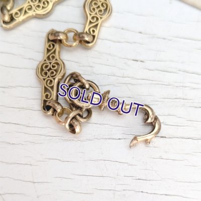 画像5: 懐中時計用ゴールドフィリグリーチェーン（おまけ付）