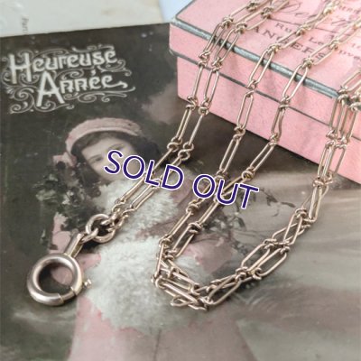 画像1: FIX ピンクゴールドマフチェーン