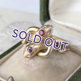 FIX ルビーガラスのスネークリング