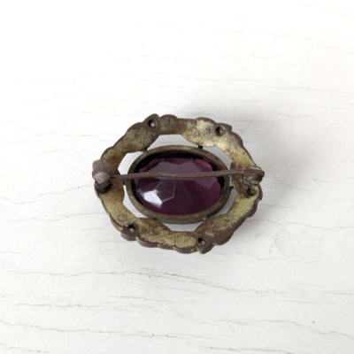 画像6: ガラスのオーバルブローチ２個セット