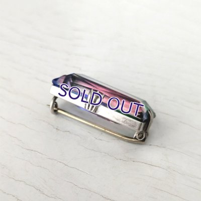 画像4: レクタングルアイリスガラスのブローチ