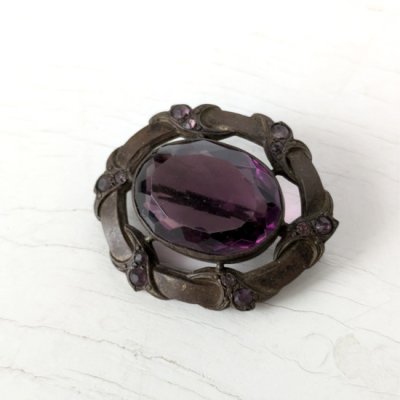 画像5: ガラスのオーバルブローチ２個セット