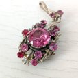 画像3: ピンクガラスのクロケットペンダント (3)