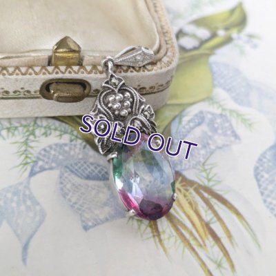 画像4: オーバルアイリスガラスの葡萄ペンダント