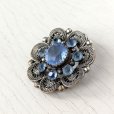 画像8: ブルーガラスのフィリグリー細工ブローチ (8)