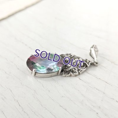 画像6: オーバルアイリスガラスの葡萄ペンダント