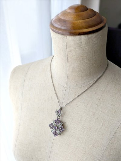 画像7: アメジストガラスのフィリグリーロケットペンダント