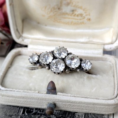 画像4: クリアガラスのクラスターブローチ