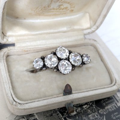 画像3: クリアガラスのクラスターブローチ