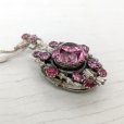 画像4: ピンクガラスのクロケットペンダント (4)