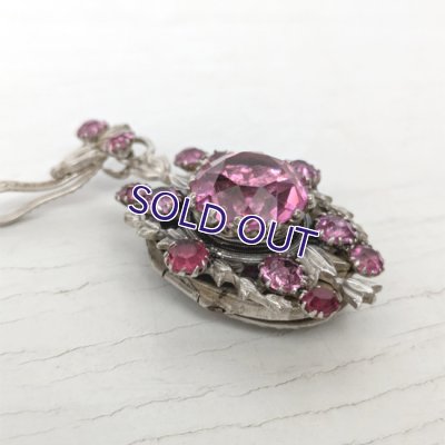画像4: ピンクガラスのクロケットペンダント