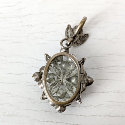 画像5: アメジストガラスのフィリグリーロケットペンダント