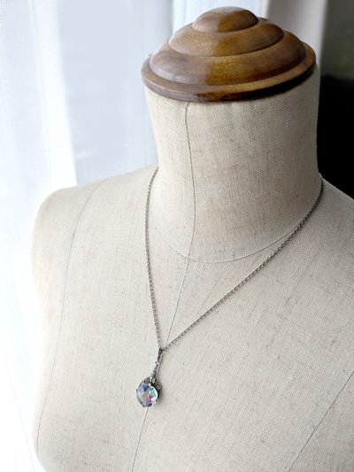 画像9: アイリスガラスとマーカサイトのアールデコペンダント