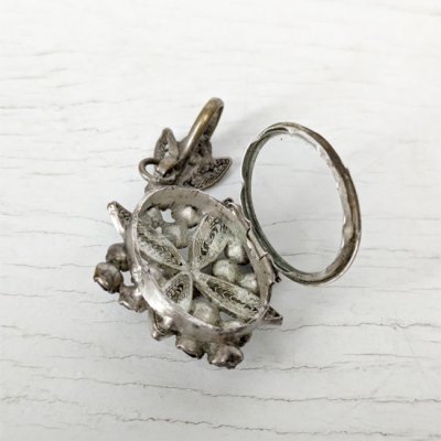 画像6: アメジストガラスのフィリグリーロケットペンダント