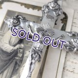 天使装飾の大きなマザーオブパール十字架