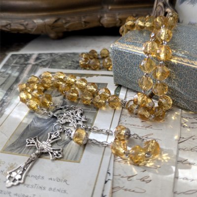 画像8: カドミウムガラスのシルバーロザリオ