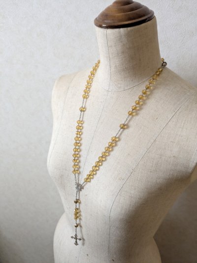 画像12: カドミウムガラスのシルバーロザリオ