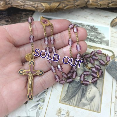 画像8: アメジストガラスのアールデコロザリオ