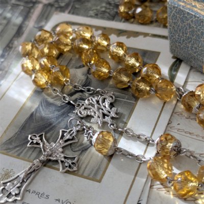 画像7: カドミウムガラスのシルバーロザリオ