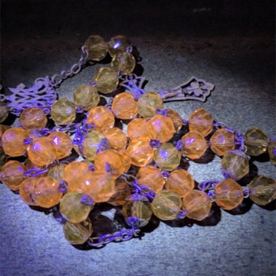 画像10: カドミウムガラスのシルバーロザリオ