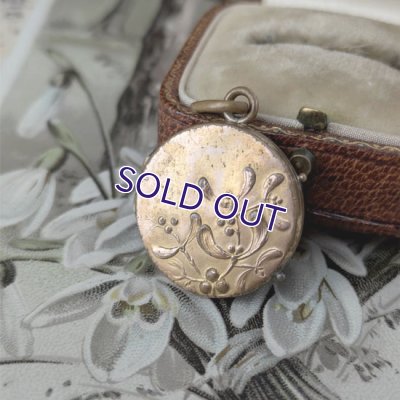 画像2: ヤドリギの小さなゴールドロケットペンダント