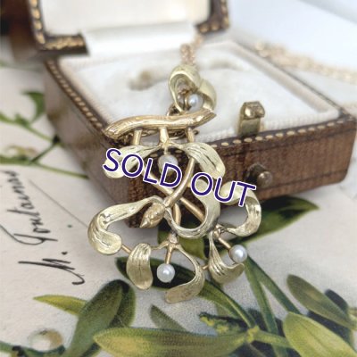 画像1: FIX ヤドリギのゴールドペンダント