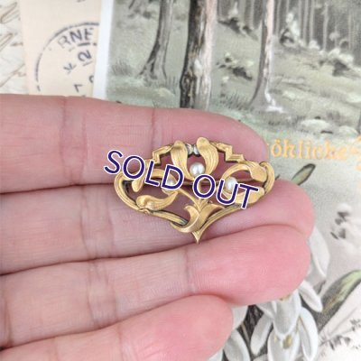 画像12: ORIA ヤドリギのゴールドブローチ