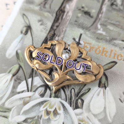 画像10: ORIA ヤドリギのゴールドブローチ