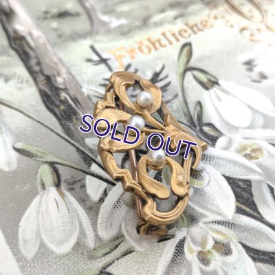 画像7: ORIA ヤドリギのゴールドブローチ