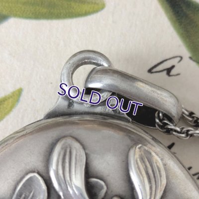 画像8: 銀製 ヤドリギのスライドミラー（チェーン付）