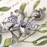 ヤドリギの立体シルバーブローチ