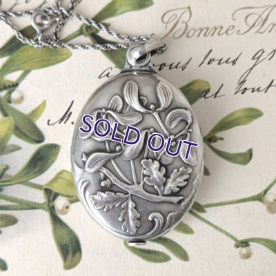 画像2: 銀製 ヤドリギのスライドミラー（チェーン付）