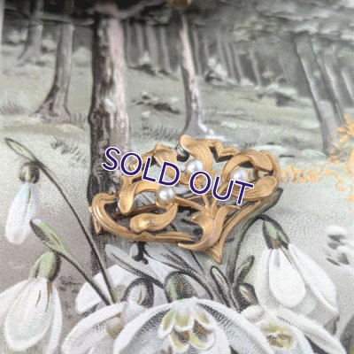 画像11: ORIA ヤドリギのゴールドブローチ