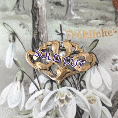 画像2: ORIA ヤドリギのゴールドブローチ