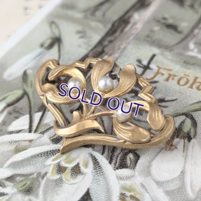 画像3: ORIA ヤドリギのゴールドブローチ