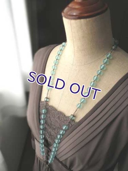 画像3: アクアマリンカラーの大珠ロザリオ (3)