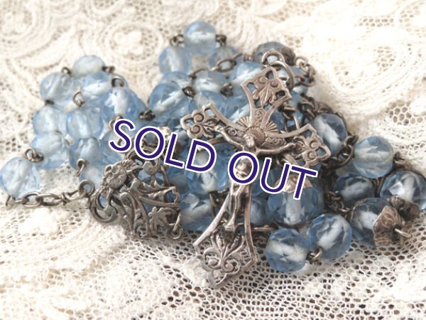 画像2: ブルーガラスのロザリオc (2)