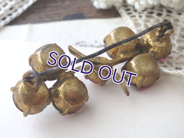 画像7: アイリスガラス クローバーブローチ (7)