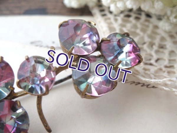 画像5: アイリスガラス クローバーブローチ (5)