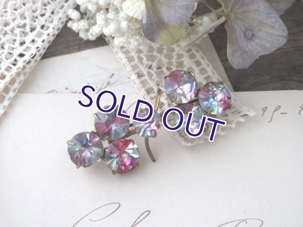 画像2: アイリスガラス クローバーブローチ (2)