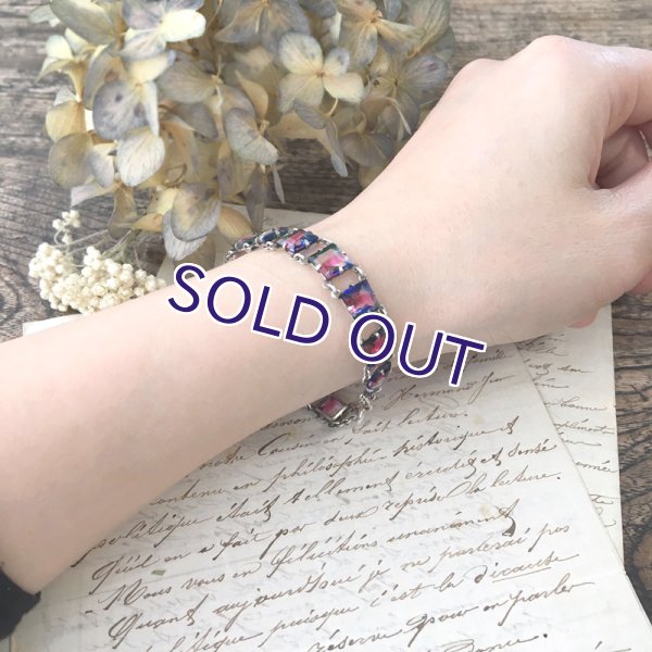 画像9: スクエアアイリスガラスのブレスレット (9)